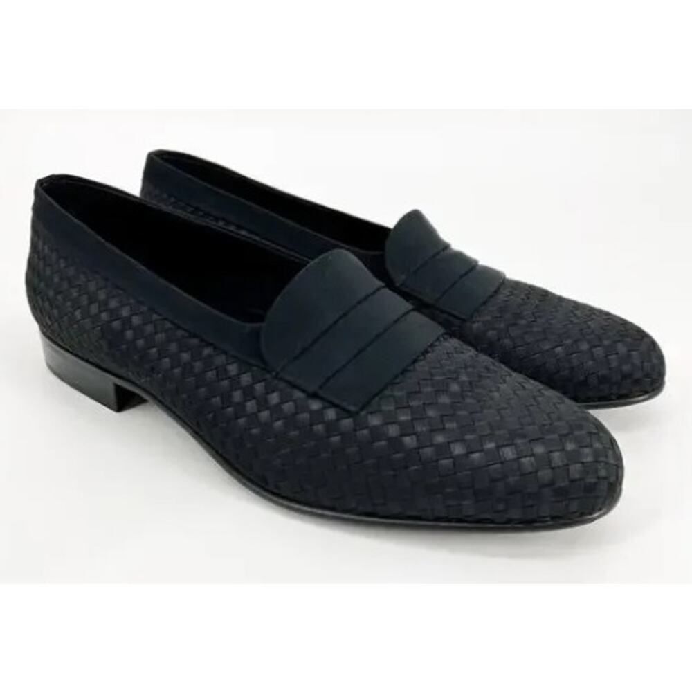 Bally Pierre Opera Tuxedo Black Dress Loafers Men's Sz. 13N